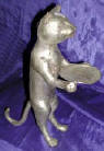 Silver Plated Bronze Cat