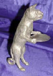 Silver Plated Bronze Cat