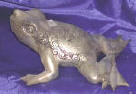 Silver Plated Bronze Frog