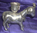 Silver Plated Bronze Goat Candle Holder
