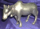 Silver Plated Bronze Cow