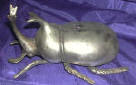 Silver Plated Bronze Beetle