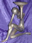 Silver Plated Bronze Human Form