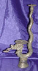 Silver Plated Bronze Dragon Candle Holder