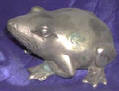 Silver Plated Bronze Frog