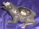 Silver Plated Bronze Frog