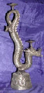 Silver Plated Bronze Dragon Candle Holder