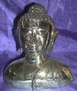 Silver Plated Bronze Buddha Bust