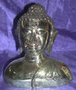 Silver Plated Bronze Buddha Bust 