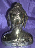 Silver Plated Bronze Buddha Bust