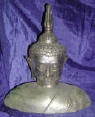 Silver Plated Bronze Buddha Bust 