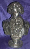 Silver Plated Bronze Beethoven Ludwig Van Bust