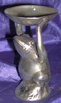 Silver Plated Bronze Frog