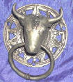 Silver Plated Bronze Bull Door Knocker 