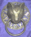 Silver Plated Bronze Cat Door Knocker
