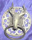 Silver Plated Bronze Deer Door Knocker 