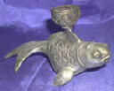 Silver Plated Bronze Fish Candle Holder