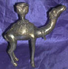 Silver Plated Bronze Camel Candle Holder
