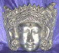 Silver Plated Bronze Human Form Mask 