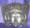 Silver Plated Bronze Human Form Mask