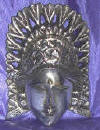 Silver Plated Bronze Human Form Mask