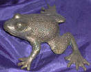 Silver Plated Bronze Frog