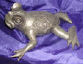 Silver Plated Bronze Frog