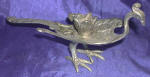 Silver Plated Bronze Bird Candle Holder