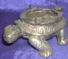 Silver Plated Bronze Tortoise Ashtray