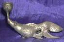 Silver Plated Bronze Fish Candle Holder