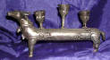 Silver Plated Bronze Ram Candle Holder