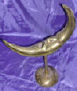 Silver Plated Bronze Moon Sculpture