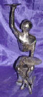 Silver Plated Bronze Human Sculpture