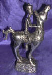 Silver Plated Bronze Human Sculpture Primitive