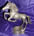 Silver Plated Bronze Horse Ash Tray