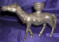 Silver Plated Bronze Camel Candle Holder 