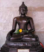 An image of the Buddha sitting