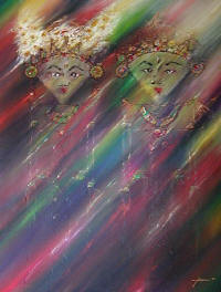 art painting acrylic on canvas by art export bali indonesia