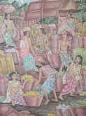 Bali Indonesia market painting