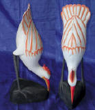 painted bird wood carving by art export bali indonesia