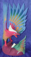 painted bird wood carving by art export bali indonesia