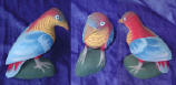 painted bird wood carving by art export bali indonesia