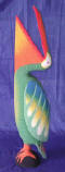 painted bird wood carving by art export bali indonesia