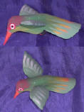 painted bird wood carving by art export bali indonesia