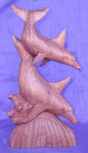 Dolphin wood carving by art export bali indonesia