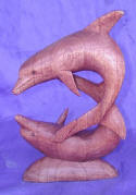 Dolphin wood carving by art export bali indonesia