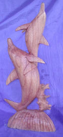 Dolphin wood carving by art export bali indonesia