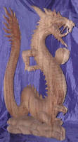 dragon wood carving by art export bali indonesia
