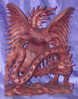 dragon wood carving by art export bali indonesia