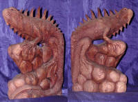 iguana wood carving by art export bali indonesia